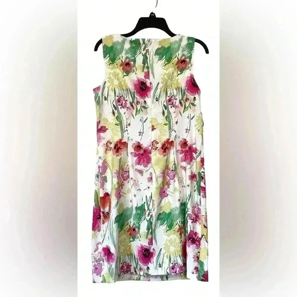 Dress Barn Floral Sleeveless Sheath Midi Dress Size 12 - Picture 5 of 9